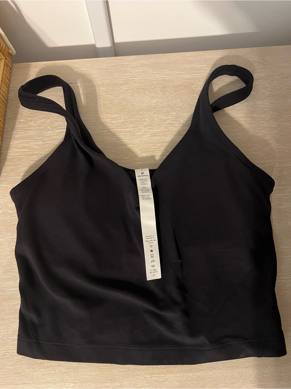 lululemon athletica Black Stretch Tank Top